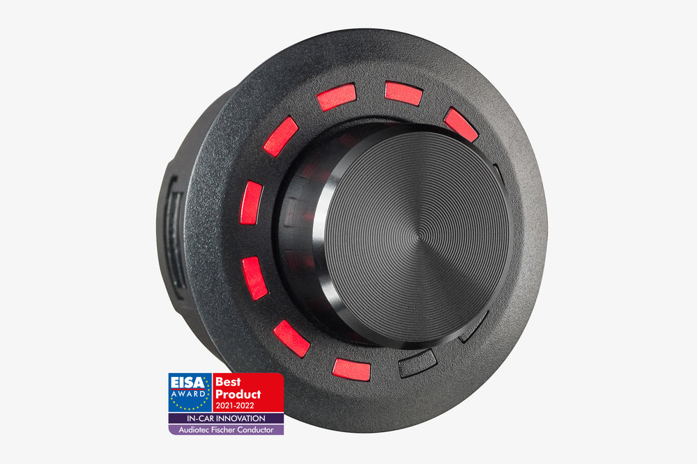 Helix Conductor close up - red lights on with eisa award text