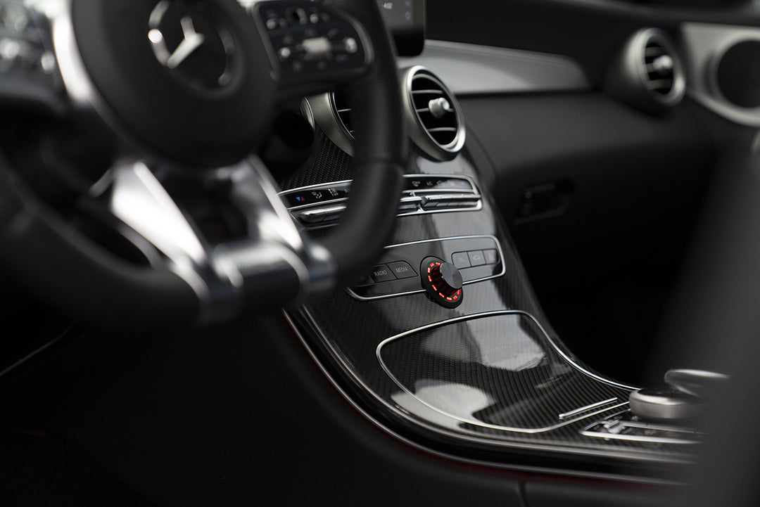 Helix Conductor DSP Controller installed into the dashboard of a car