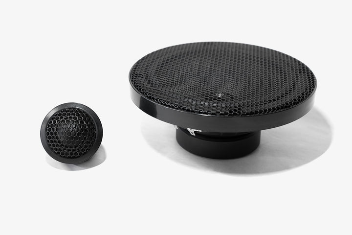 6.5" midbass and 1" tweeter from the Karma Mobile Audio Aspect 6.1 component speaker set for car audio