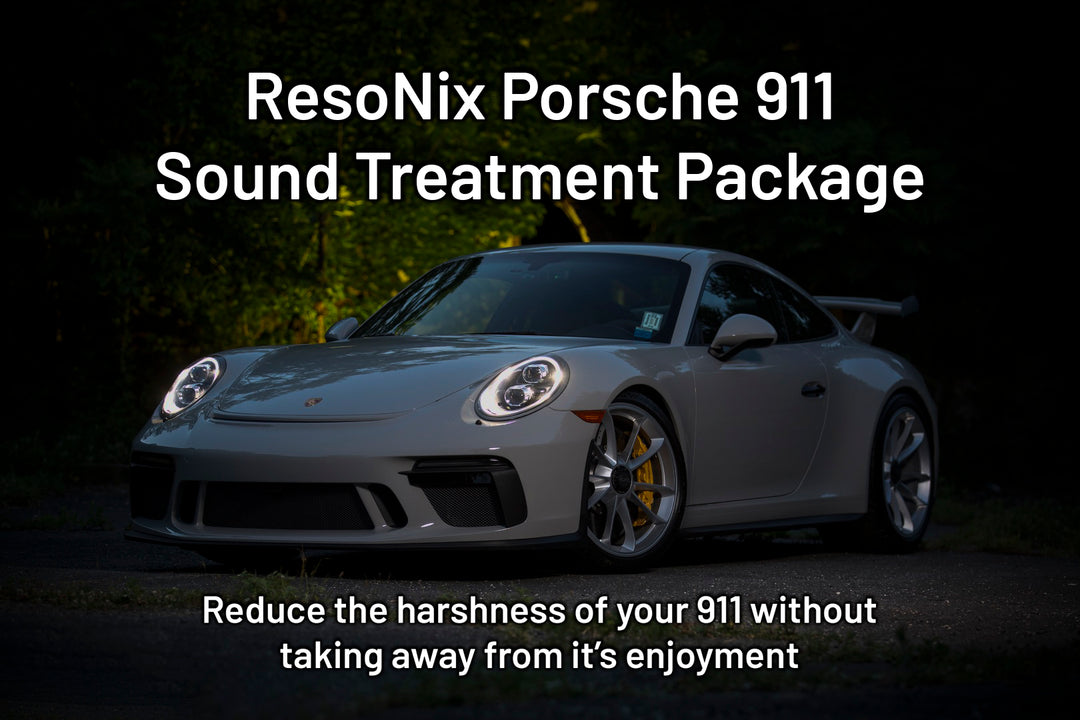 ResoNix Sound Solutions Porsche 911 Sound Deadening Kit product image featuring a Porsche GT3