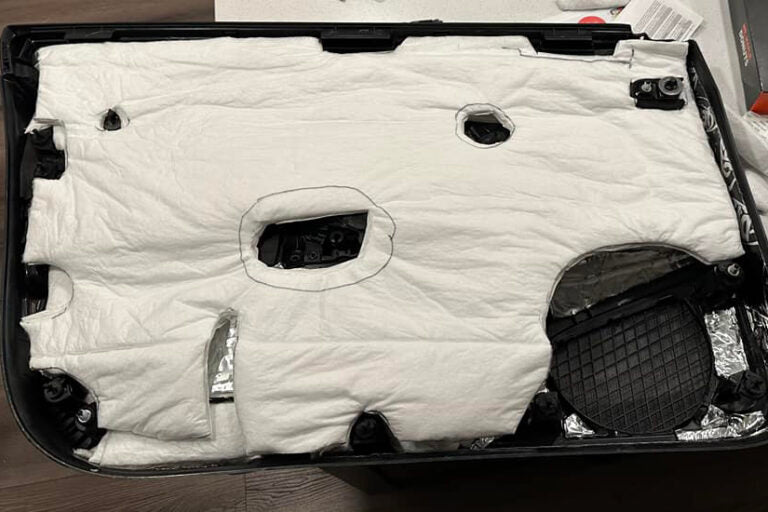 ResoNix Sound Solutions Fiber Mat automotive car truck marine industrial commercial aero sound absorber material sound absorption material sound deadening foam for car truck automobile thermal insulator insulation adhesive backing