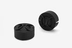 two Accuton Automotive C30AM Ceramic Tweeters, black in color with a graphite colored ceramic cone