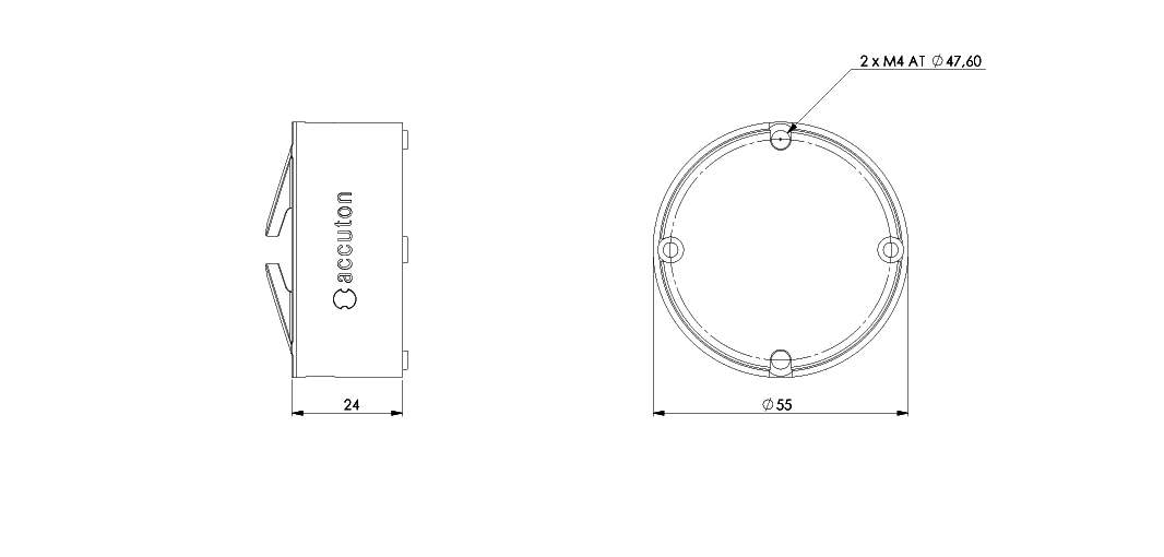Accuton Automotive C030AM tweeter mechanical drawing