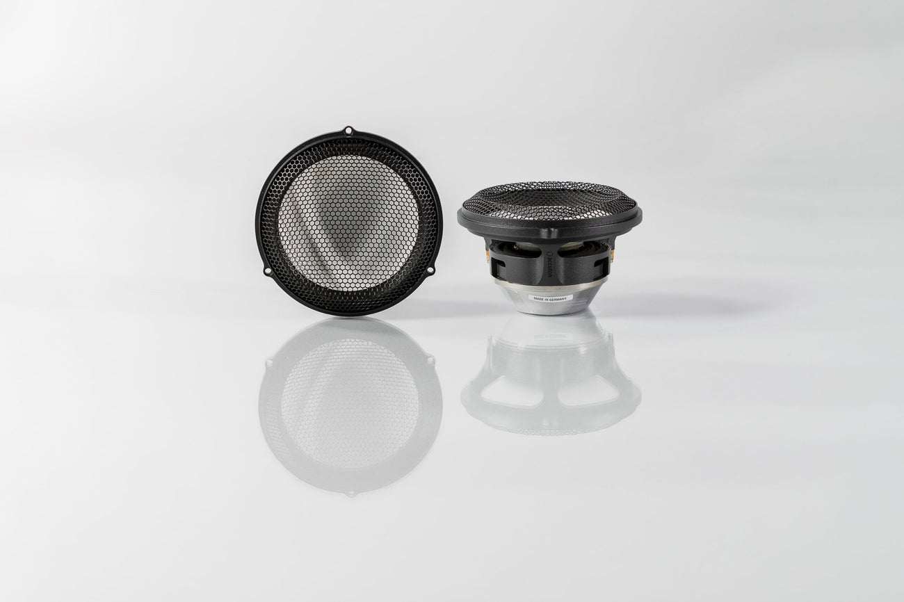 two Accuton Automotive C165AM 6.5" car audio midbass drivers