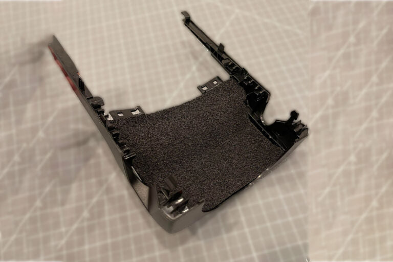 ResoNix CCF Decoupler Foam sound deadener on car plastic trim to prevent rattles