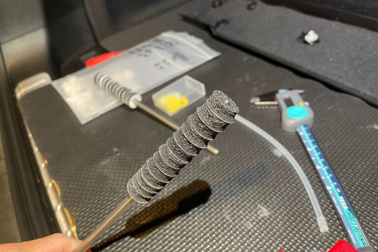 ResoNix CCF Decoupler sound deadening Foam Sheet turned into small foam washers for door panel and trim panel clip use