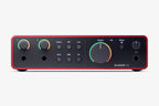 Focusrite Scarlet 2i2 microphone and audio interface front face