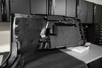 ResoNix Fiber Mat automotive sound absorption material applied to the back of a vehicles plastic trim panel
