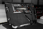 ResoNix Fiber Mat automotive sound absorber and thermal insulator installed onto the back of a door panel of a vehicle
