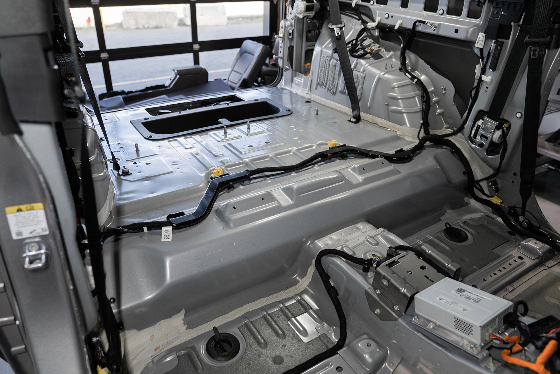 Ford Bronco rear interior removed