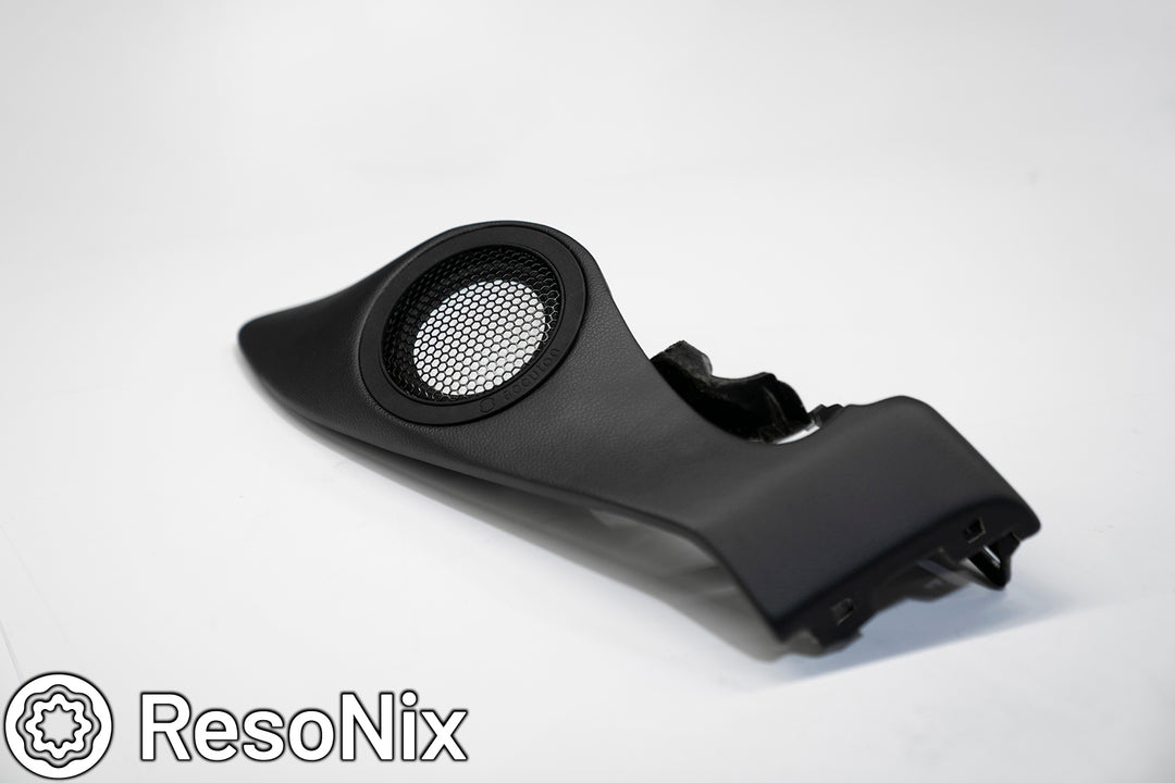Accuton Automotive C100AM Ceramic Automotive Midrange speakers installed into custom dash pods