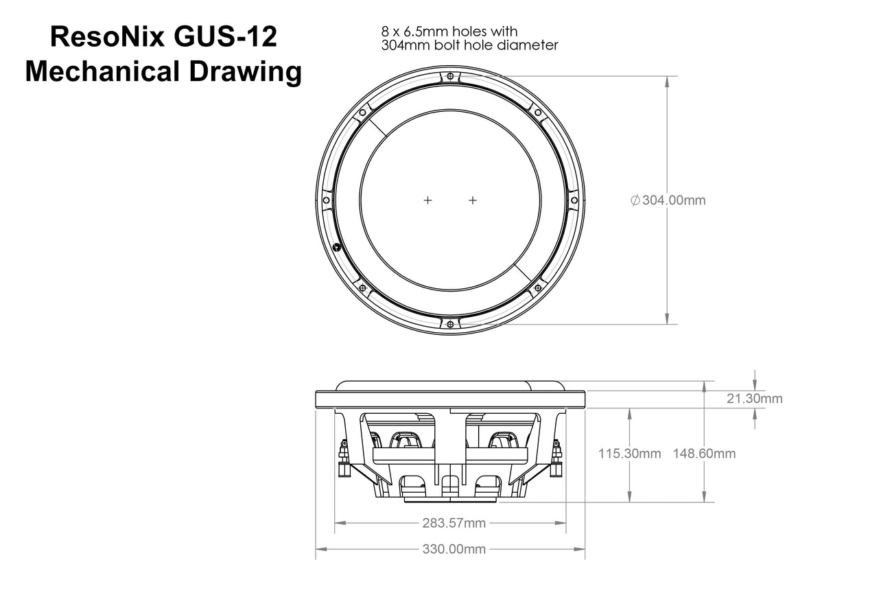ResoNix GUS-12 Shallow Subwoofer