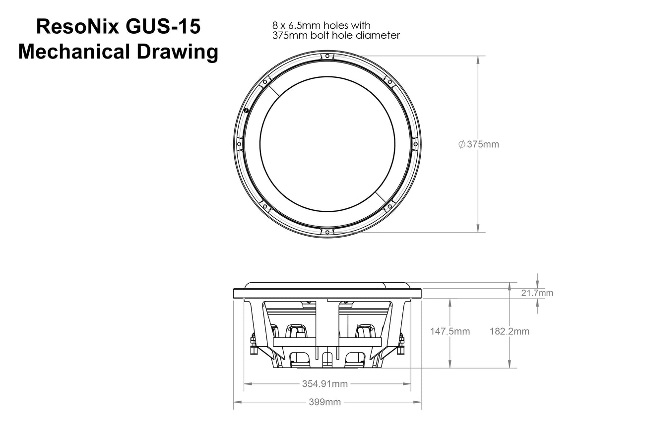 ResoNix GUS-15 Shallow Subwoofer