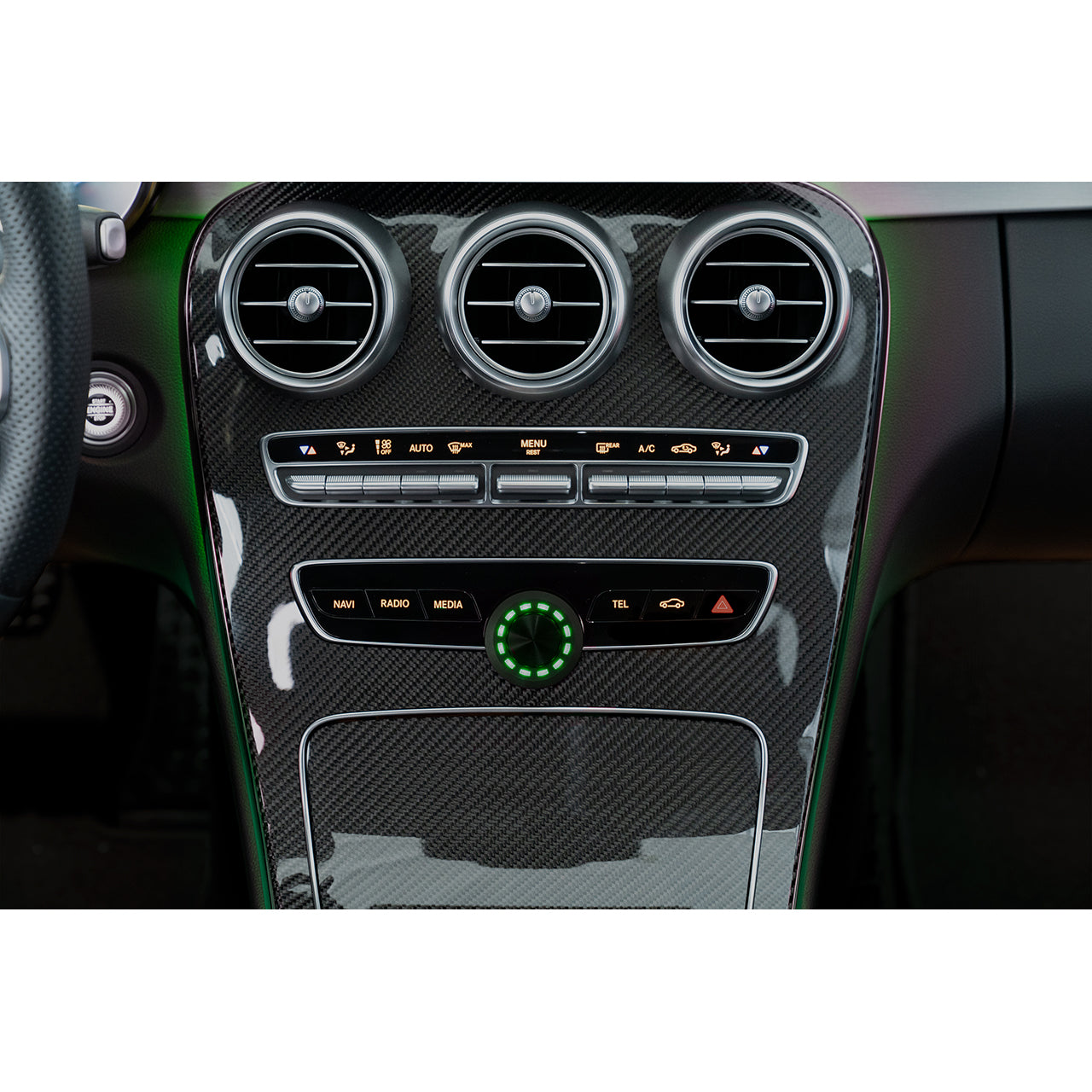 Helix Conductor DSP Controller installed into the dashboard of a car