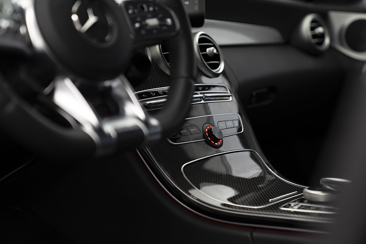 Helix Conductor DSP Controller installed into the dashboard of a car