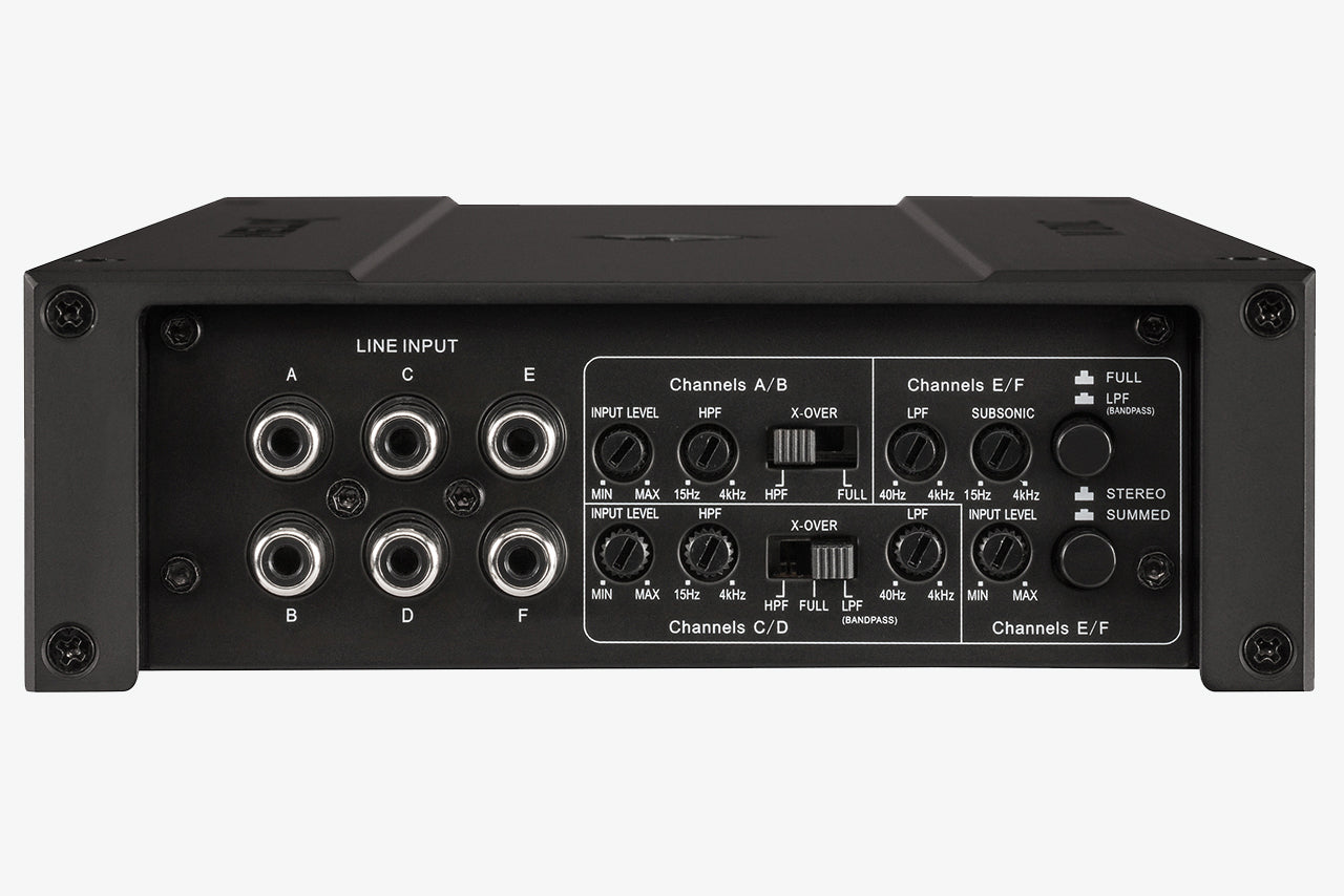 Helix M Six 6-channel amplifier RCA and High level inputs with preamp section