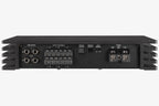 power terminals and outputs side panel on a Helix P Six DSP Ultimate 6 channel car audio amplifier and 12 channel DSP