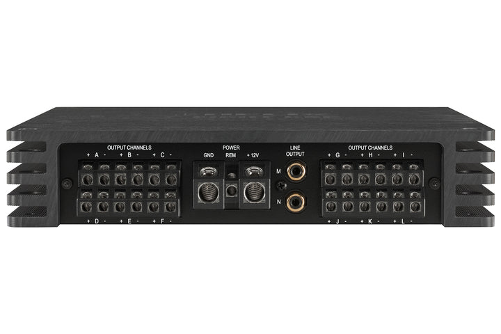 Helix V Twelve Mk2 DSP Amplifier outputs section for car audio integration and tuning
