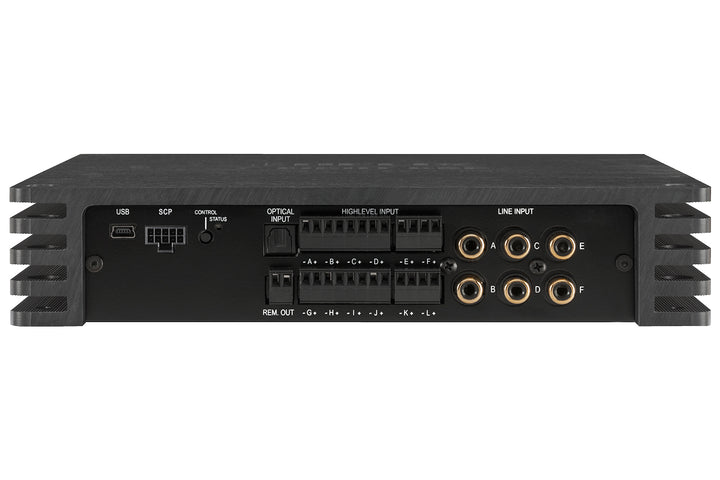 Helix V Twelve Mk2 DSP Amplifier inputs section for car audio integration and tuning