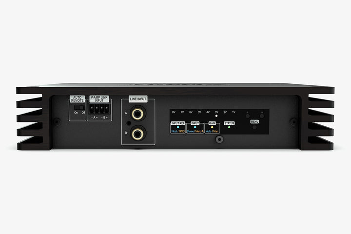 Helix V Two 2-channel car audio amplifier inputs and control panel