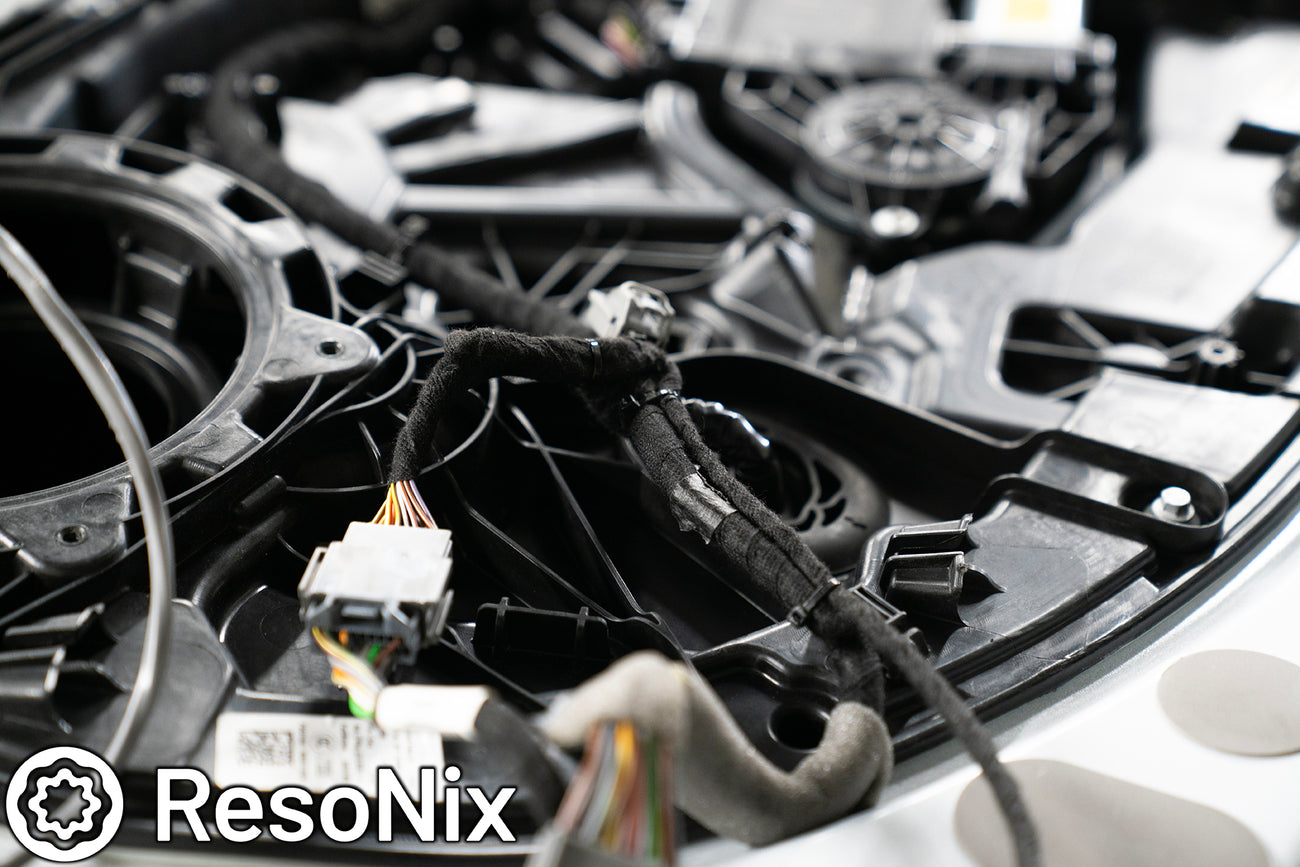 Close up of ResoNix's Coroplast OEM VW/Audi wire harness tape