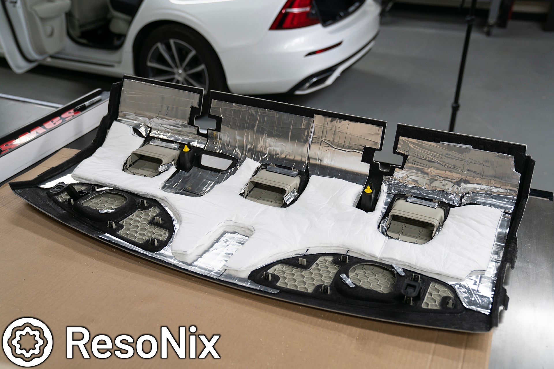 ResoNix Sound Solutions Apicella Auto Sound Volvo S60 XC60 S90 XC90 V60 V90 Sound System speaker amplifier DSP Subwoofer upgrade sound deadening material quiet down cabin B&W Harmon Kardon Upgrade