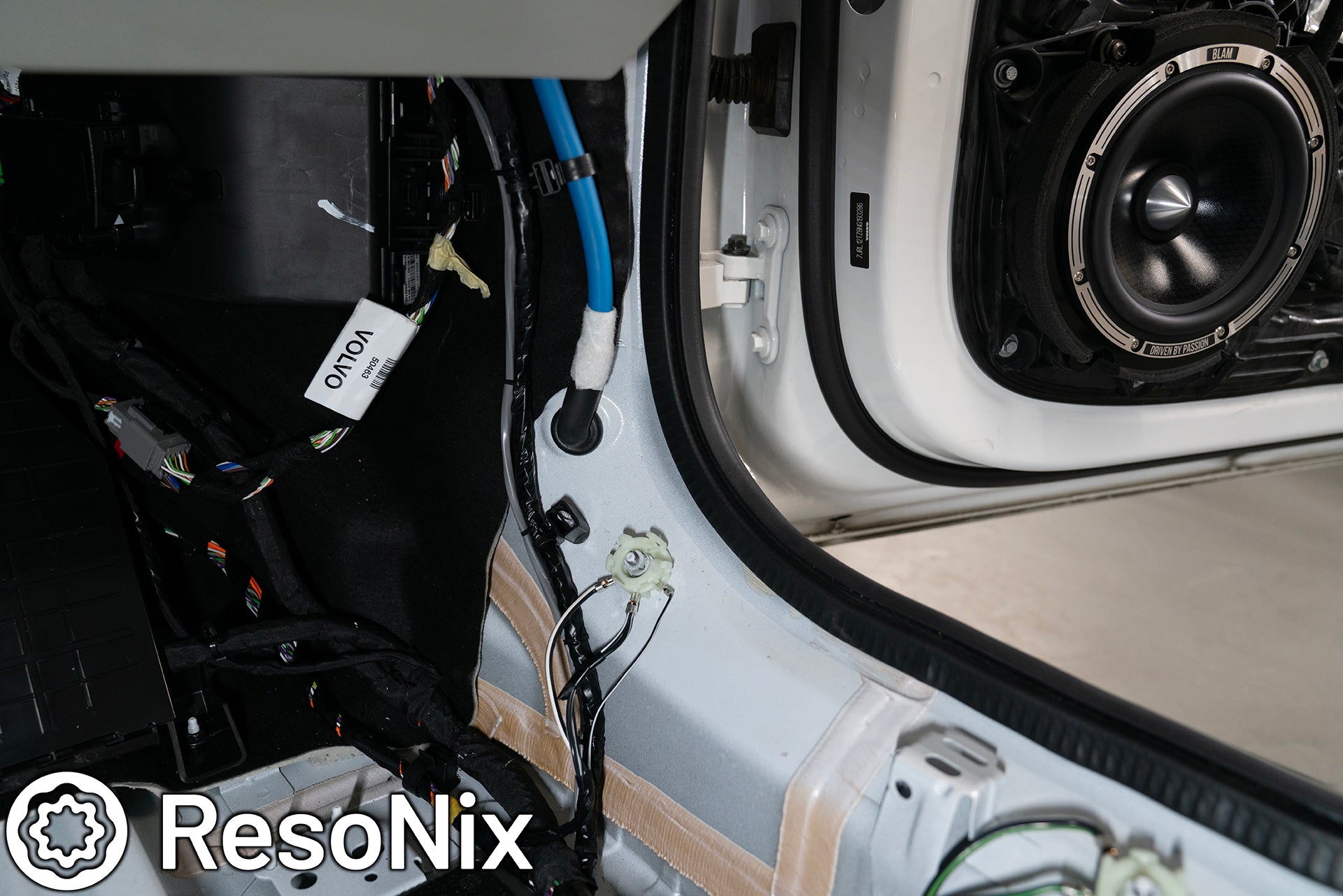 ResoNix Sound Solutions Apicella Auto Sound Volvo S60 XC60 S90 XC90 V60 V90 Sound System speaker amplifier DSP Subwoofer upgrade sound deadening material quiet down cabin B&W Harmon Kardon Upgrade