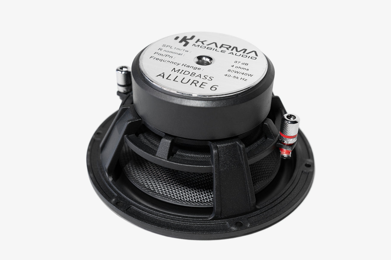 rear side of the Karma Mobile Audio Allure 6 6.5" car audio midbass speaker