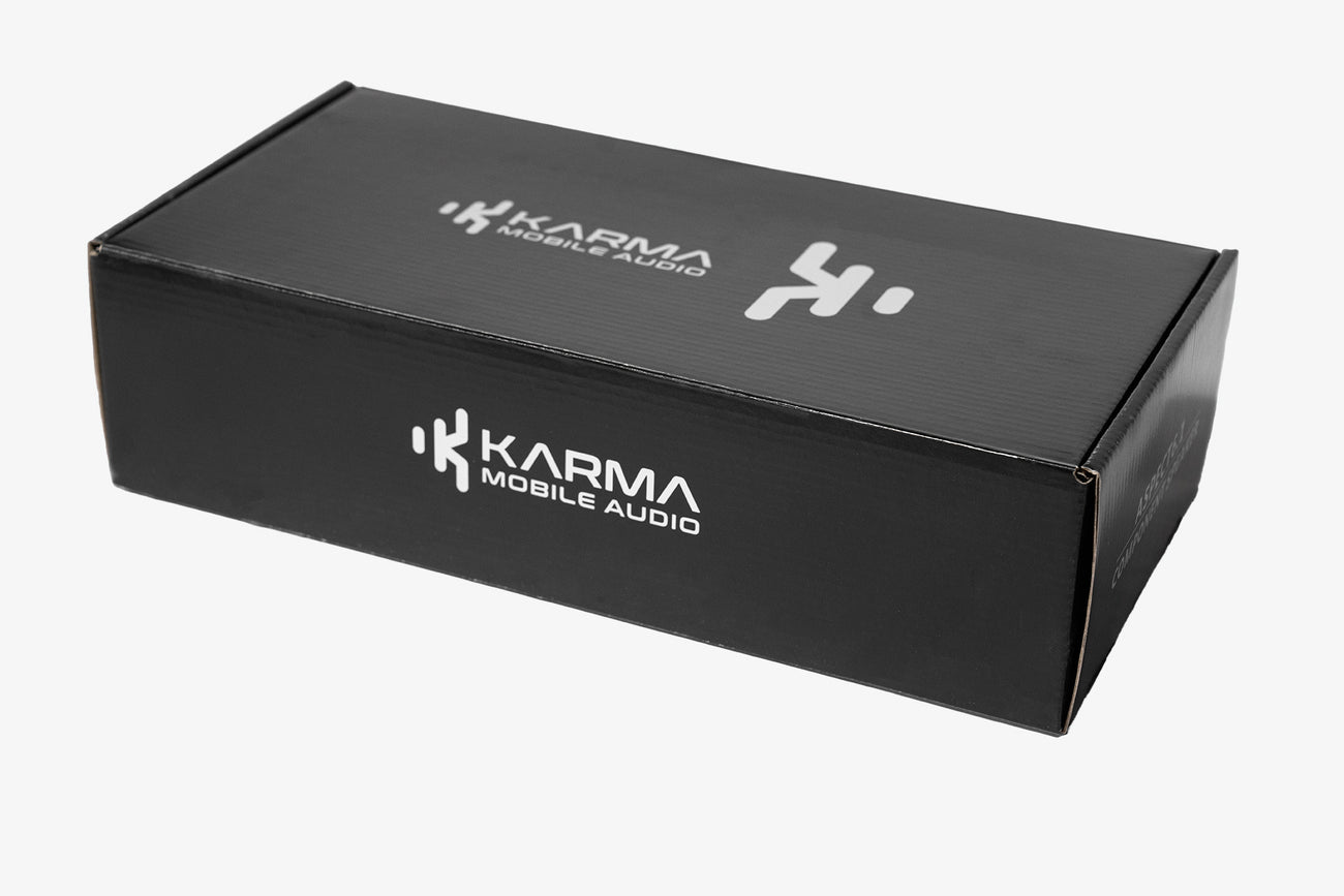 The product box of Karma Mobile Audio Aspect 6.1 component set of car audio 6.5" speakers and tweeters