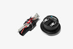rear side of Karma Mobile Audio Aspect 1 one inch car audio tweeter with its passive crossover