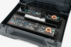 a pair of Micro Precision 5-Series two channel high end car audio amplifiers in their shipping case