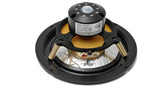 rear angle showing the magnet, basket, cone, and speaker terminals of a Micro Precision Z-Studio 170 6.5" car audio midbass speaker in black