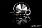 Micro Precision Z-Studio tweeters, midrange, and midbass driver in dramatic lighting against a black background