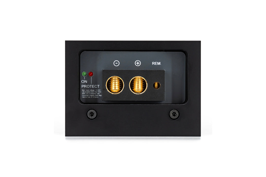 Micro Precision 7-Series Mono Amplifier power input close up