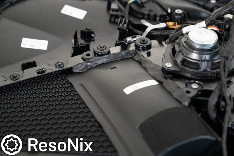 Resonix Butyl Rope used on the back of a car door panel