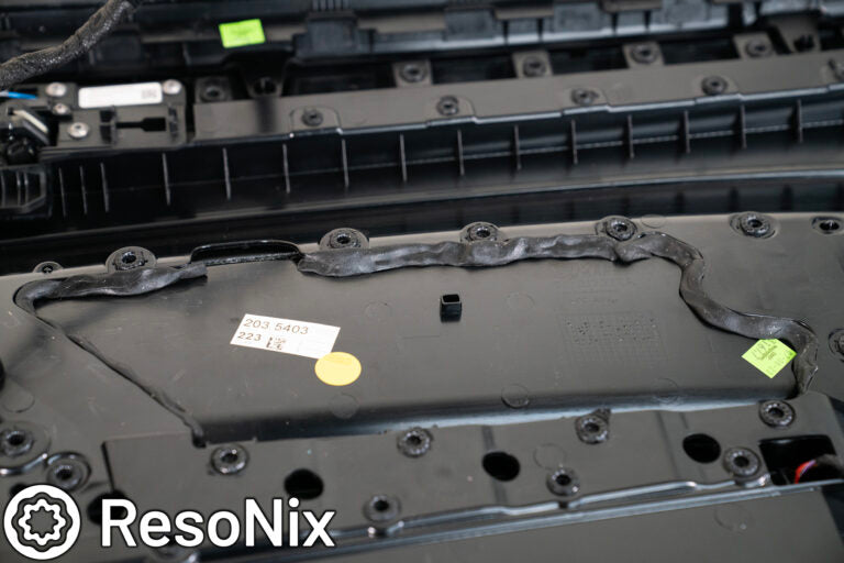 Resonix Butyl Rope used on the back of a car door panel