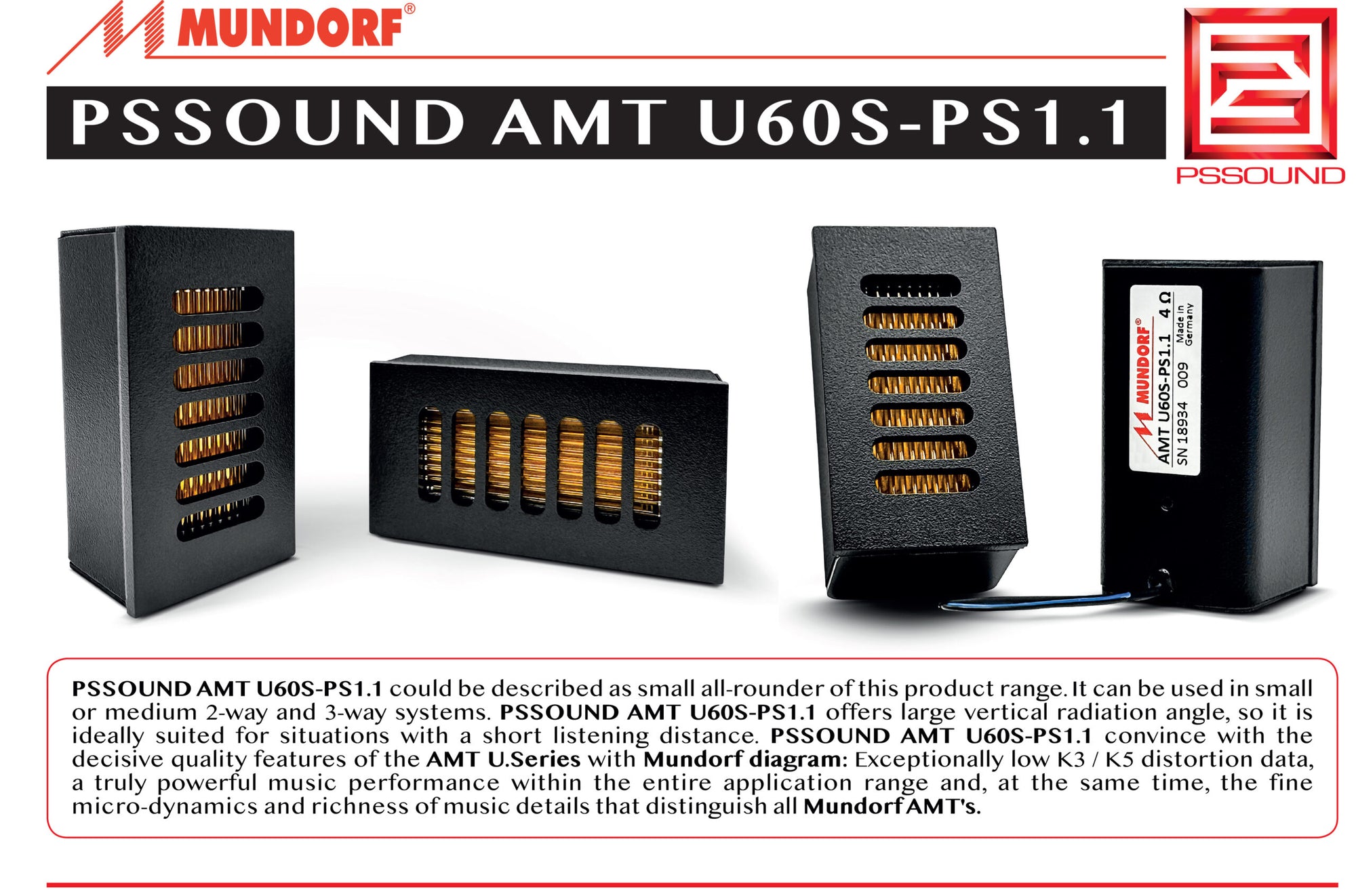 PS Sound Mundorf U60S-PS1.1 AMT Description