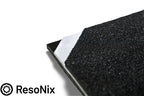 close up of the corner of ResoNix Barrier MLV replacement showing the 3 different layers