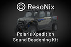 ResoNix Sound Solutions Polaris Xpedition XP5 Sound Deadening Material Kit with ResoNix CLD Squares sound deadener, ResoNix Fiber Mat sound absorber, and ResoNix Barrier noise barrier to reduce noise of side by side utv