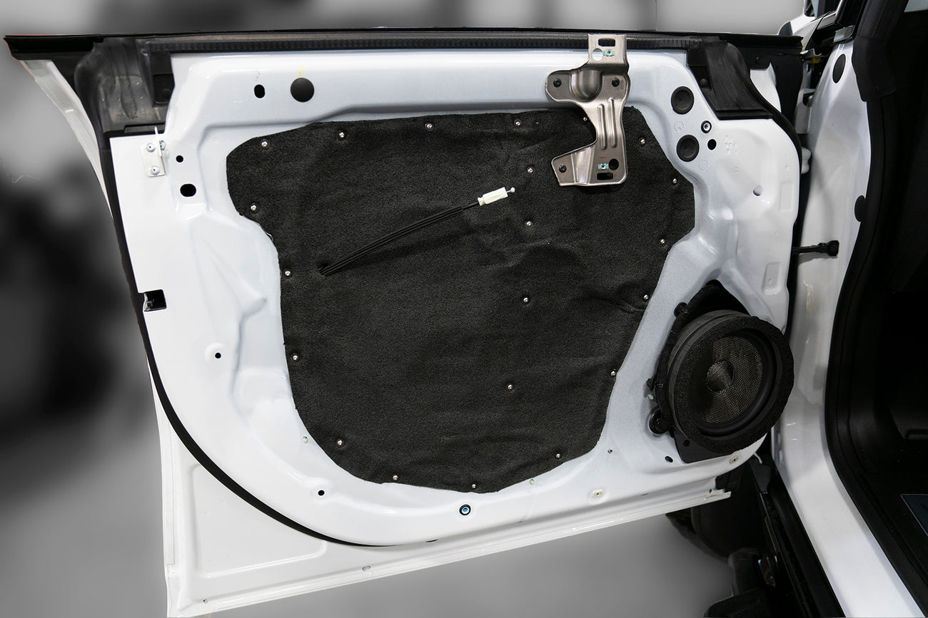 ResoNix Sound Solutions Barrier Installed onto inner door skin as block off plate