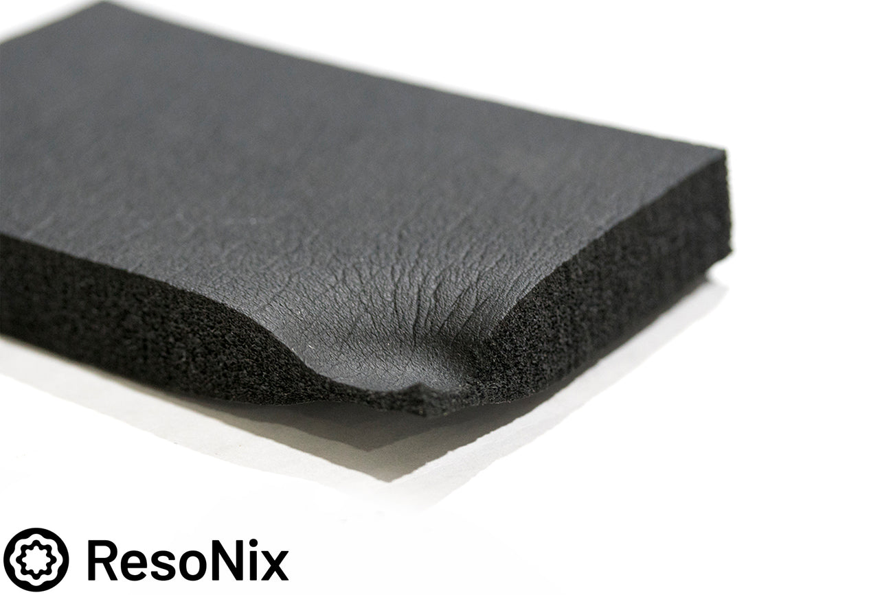 Close up of the compression properties of the ResoNix CCF Decoupler Sound Deadening Foam