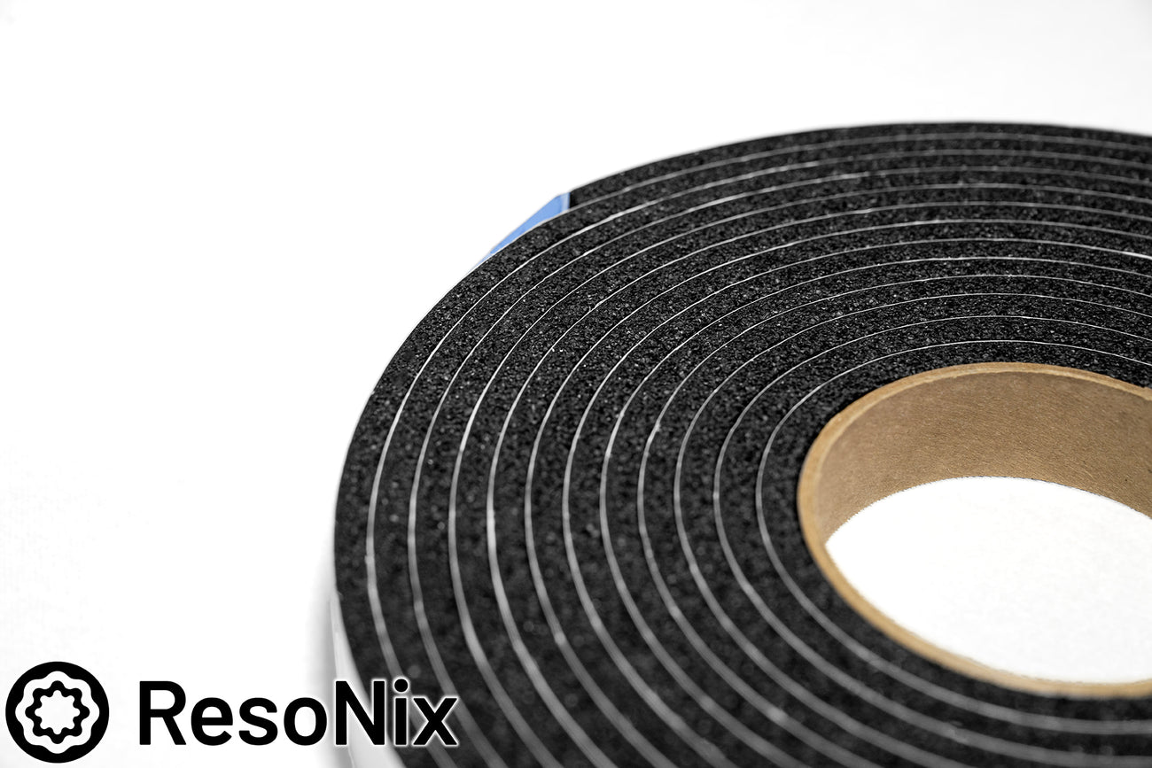 ResoNix Sound Solutions CCF Decoupler 7S Sound Deadening Foam Material and gasket tape for automotive, commercial, industrial, hvac, marine, aviation, and aerospace use