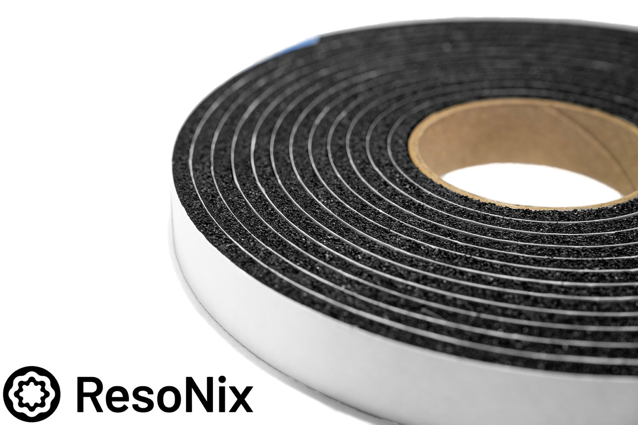 ResoNix Sound Solutions CCF Decoupler 7S Sound Deadening Foam Material and gasket tape for automotive, commercial, industrial, hvac, marine, aviation, and aerospace use