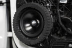 ResoNix Sound Solutions CCF Strips Foam Rings Installed around midbass speaker in a car door