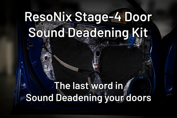 Car Door treated with ResoNix Mega CLD Squares and ResoNix Barrier for the ResoNix Stage-4 Door Sound Deadening Kit