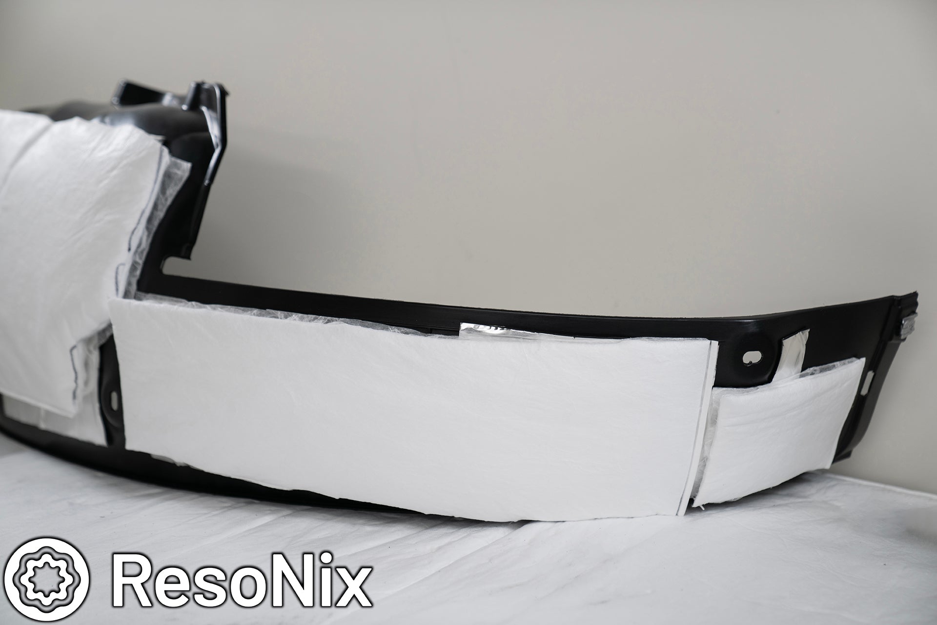 ResoNix Sound Solutions CLD Squares sound deadening material and Fiber Mat sound absorber Installed Onto Porsche 911 Fender Liners To Reduce Road And Tire Noise