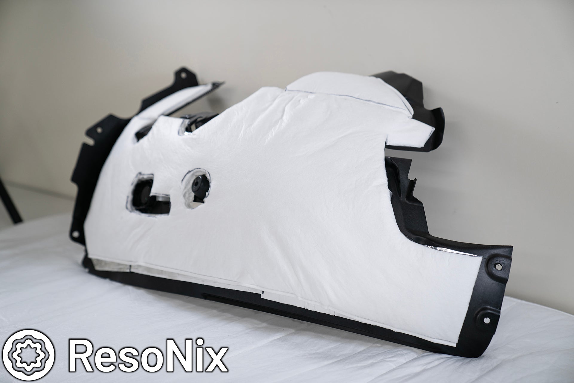 ResoNix Sound Solutions CLD Squares sound deadening material and Fiber Mat sound absorber Installed Onto Porsche 911 Fender Liners To Reduce Road And Tire Noise