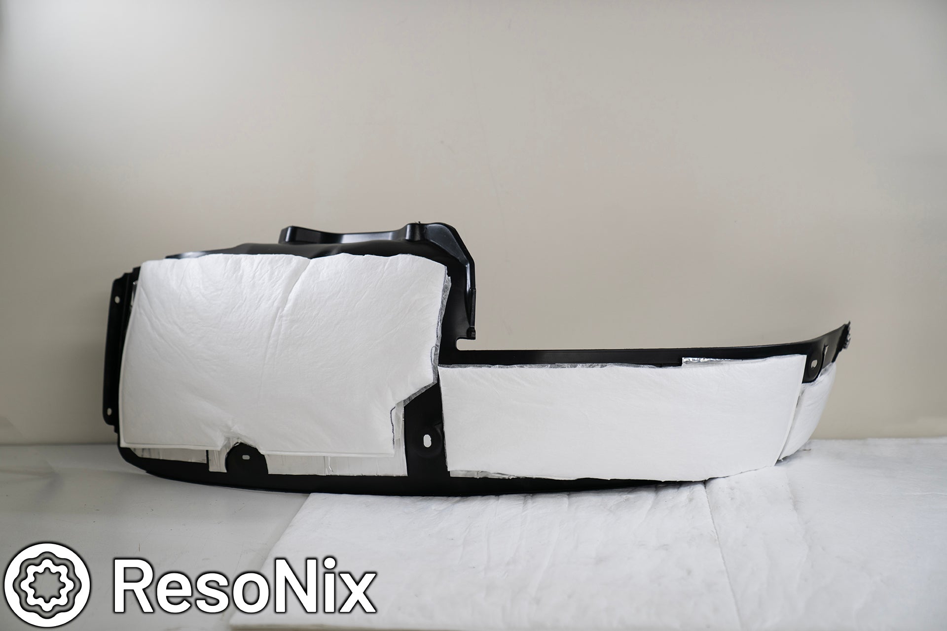 ResoNix Sound Solutions CLD Squares sound deadening material and Fiber Mat sound absorber Installed Onto Porsche 911 Fender Liners To Reduce Road And Tire Noise