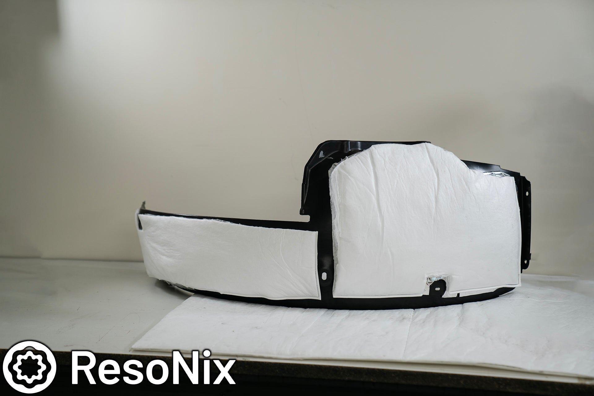 ResoNix Sound Solutions CLD Squares sound deadening material and Fiber Mat sound absorber Installed Onto Porsche 911 Fender Liners To Reduce Road And Tire Noise