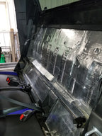 ResoNix Sound Solutions Mega CLD Squares Sound deadening material installed onto the interior firewall of a Polaris Xpedition to reduce sound from the engine